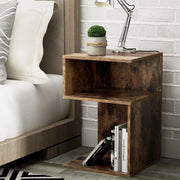 SportZone.co.nz Furniture > Living Room Artiss Bedside Table Shelves Side End Table Storage Nightstand Rust Oak UMENI Artiss Bedside Table Shelves Side End Table Storage Nightstand Rust Oak UMENI