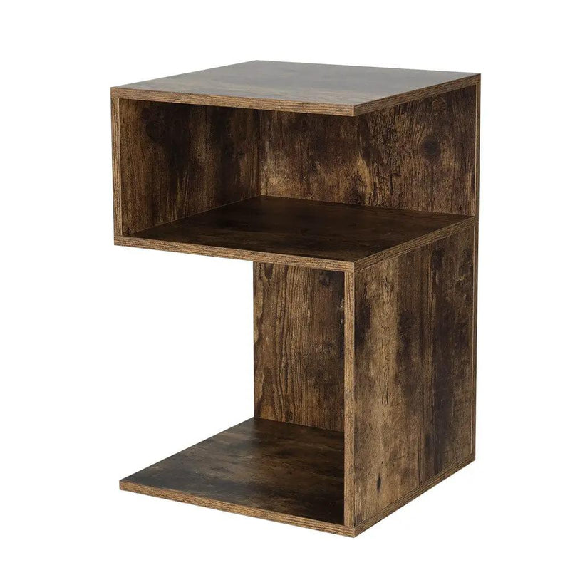 SportZone.co.nz Furniture > Living Room Artiss Bedside Table Shelves Side End Table Storage Nightstand Rust Oak UMENI Artiss Bedside Table Shelves Side End Table Storage Nightstand Rust Oak UMENI