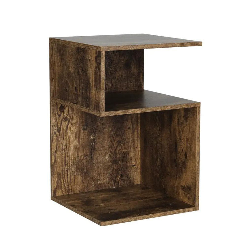 SportZone.co.nz Furniture > Living Room Artiss Bedside Table Shelves Side End Table Storage Nightstand Rust Oak UMENI Artiss Bedside Table Shelves Side End Table Storage Nightstand Rust Oak UMENI