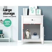 SportZone.co.nz Furniture > Living Room > Bookcases & Shelves Artiss Bedside Tables Side Table Drawers Nightstand White Artiss Bedside Tables Side Table Drawers Nightstand White