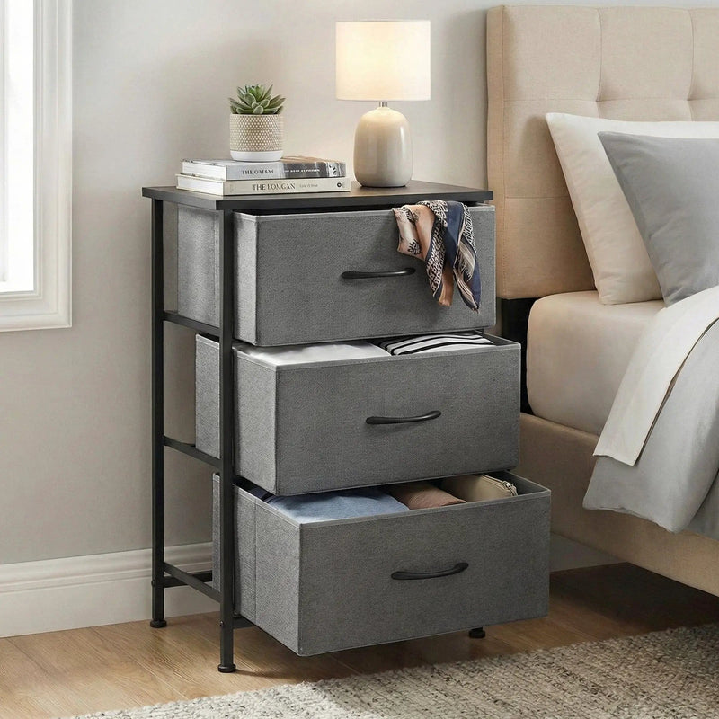 SportZone.co.nz Furniture > Bedroom > Dressers Artiss Chest of 3 Drawers Storage Dresser Tallboy Grey Artiss Chest of 3 Drawers Storage Dresser Tallboy Grey