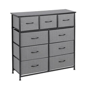 SportZone.co.nz Furniture > Bedroom > Dressers Artiss Chest of 9 Drawers Storage Dresser Tallboy Dark Grey Artiss Chest of 9 Drawers Storage Dresser Tallboy Dark Grey