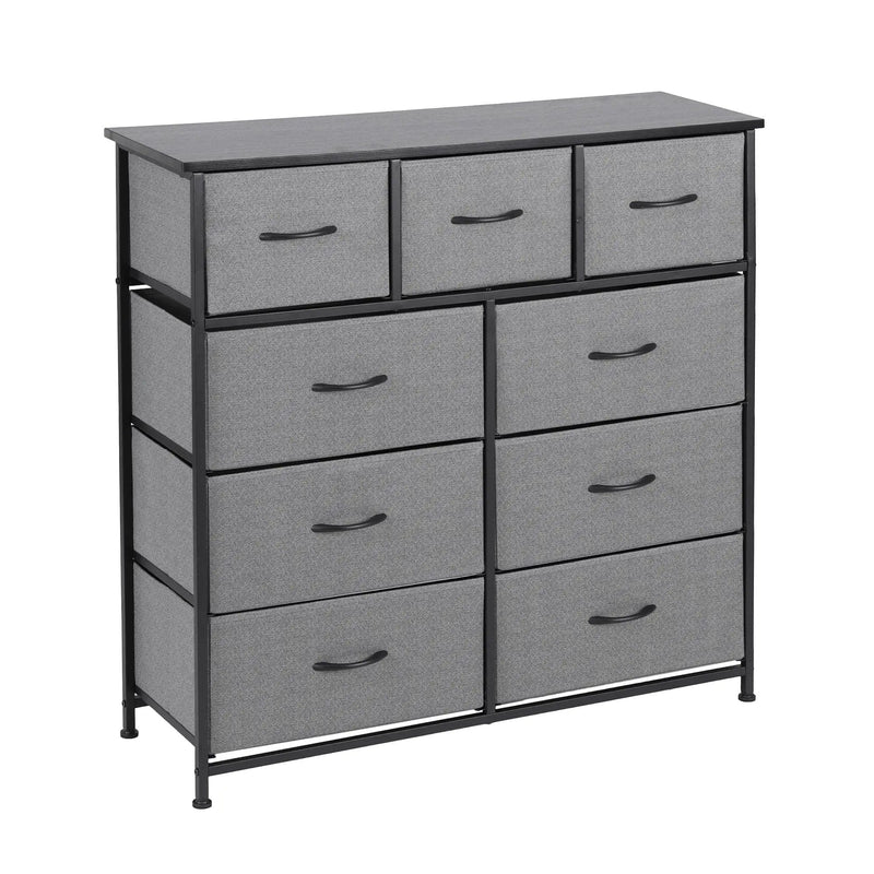 SportZone.co.nz Furniture > Bedroom > Dressers Artiss Chest of 9 Drawers Storage Dresser Tallboy Dark Grey Artiss Chest of 9 Drawers Storage Dresser Tallboy Dark Grey