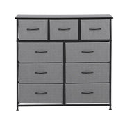 SportZone.co.nz Furniture > Bedroom > Dressers Artiss Chest of 9 Drawers Storage Dresser Tallboy Dark Grey Artiss Chest of 9 Drawers Storage Dresser Tallboy Dark Grey