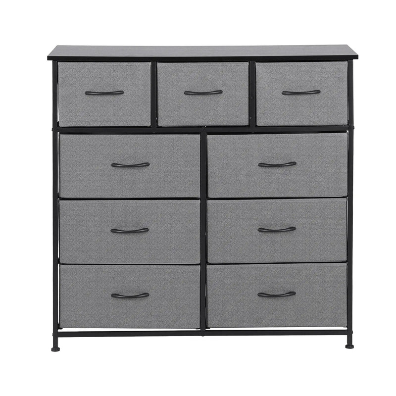 SportZone.co.nz Furniture > Bedroom > Dressers Artiss Chest of 9 Drawers Storage Dresser Tallboy Dark Grey Artiss Chest of 9 Drawers Storage Dresser Tallboy Dark Grey