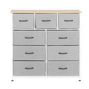 SportZone.co.nz Furniture > Bedroom > Dressers Artiss Chest of 9 Drawers Storage Dresser Tallboy Light Grey Artiss Chest of 9 Drawers Storage Dresser Tallboy Light Grey