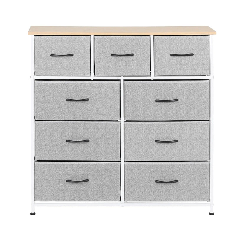 SportZone.co.nz Furniture > Bedroom > Dressers Artiss Chest of 9 Drawers Storage Dresser Tallboy Light Grey Artiss Chest of 9 Drawers Storage Dresser Tallboy Light Grey