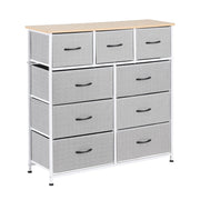 SportZone.co.nz Furniture > Bedroom > Dressers Artiss Chest of 9 Drawers Storage Dresser Tallboy Light Grey Artiss Chest of 9 Drawers Storage Dresser Tallboy Light Grey