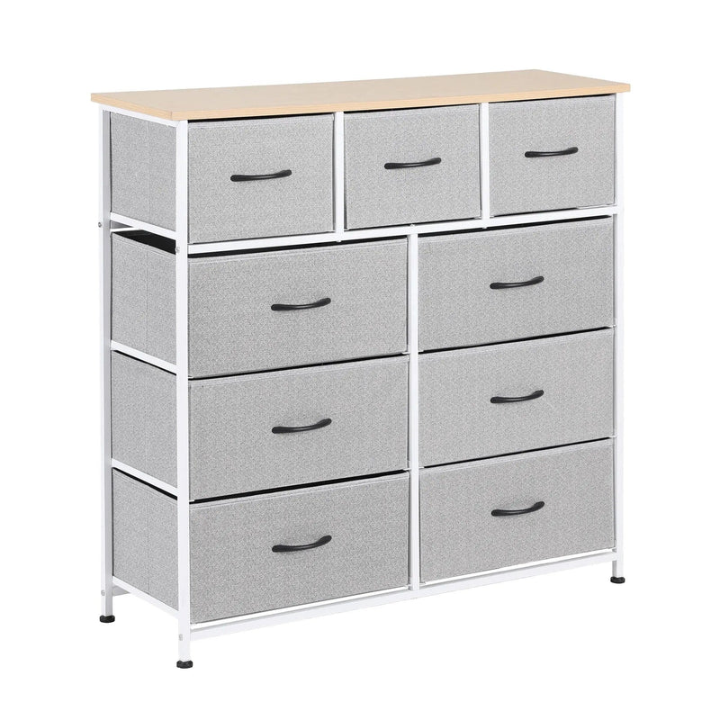 SportZone.co.nz Furniture > Bedroom > Dressers Artiss Chest of 9 Drawers Storage Dresser Tallboy Light Grey Artiss Chest of 9 Drawers Storage Dresser Tallboy Light Grey