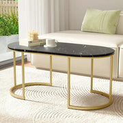 SportZone.co.nz Furniture > Living Room > Coffee Tables Artiss Coffee Table Marble Effect Black Artiss Coffee Table Marble Effect Black