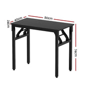 SportZone.co.nz Furniture > Office > Desks Artiss Computer Desk Foldable Balck 80CM Artiss Computer Desk Foldable Balck 80CM