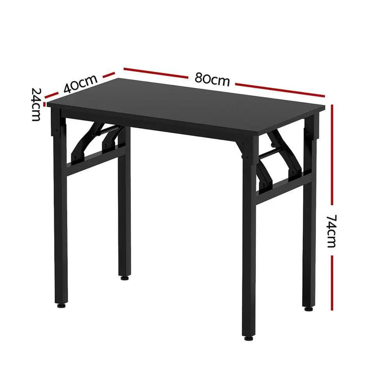 SportZone.co.nz Furniture > Office > Desks Artiss Computer Desk Foldable Balck 80CM Artiss Computer Desk Foldable Balck 80CM
