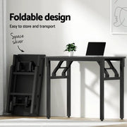 SportZone.co.nz Furniture > Office > Desks Artiss Computer Desk Foldable Balck 80CM Artiss Computer Desk Foldable Balck 80CM