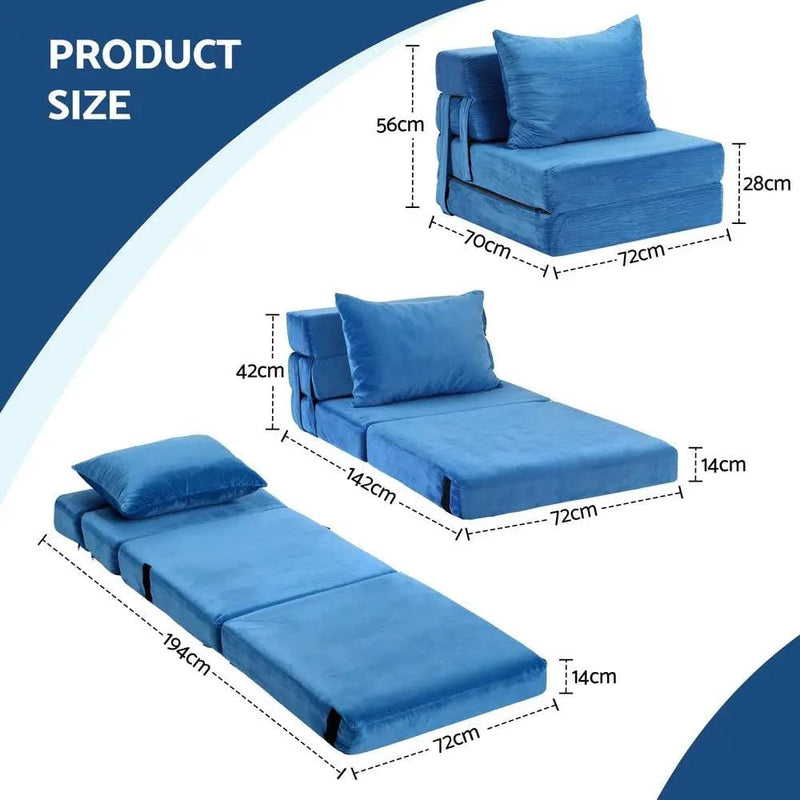SportZone.co.nz Furniture > Sofas > Sofas & Sofa Beds Artiss Convertible Folding Sofa Bed Armless Lounger Foam Floor Sofas Futons Couches Artiss Convertible Folding Sofa Bed Armless Lounger Foam Floor Sofas Futons Couches
