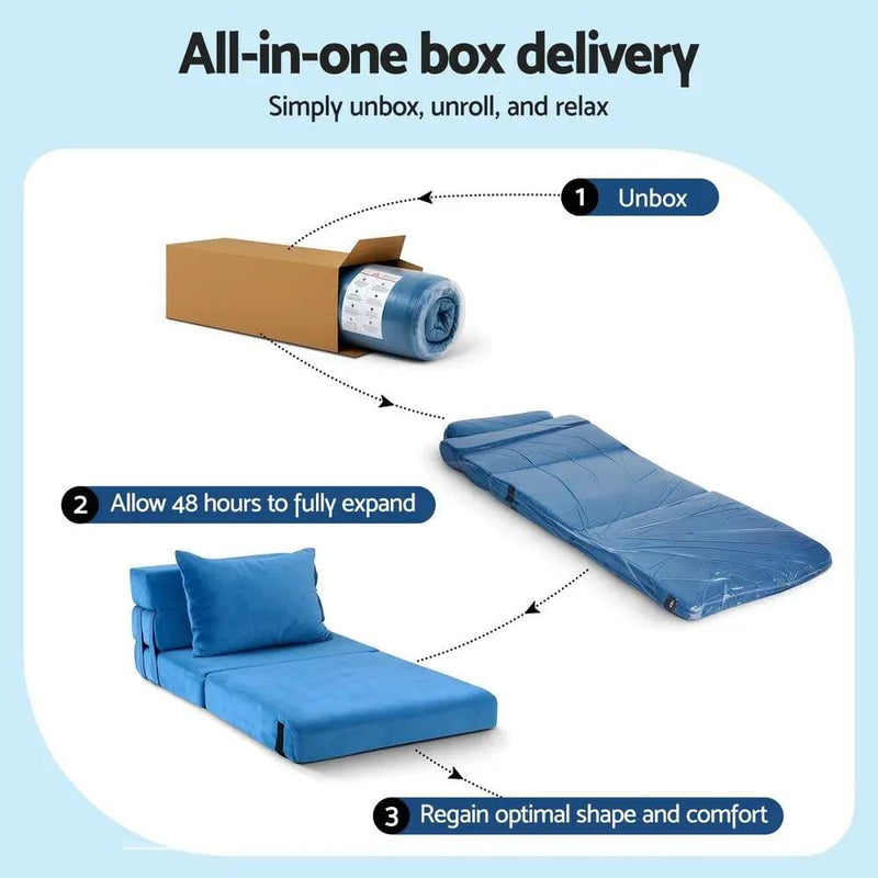 SportZone.co.nz Furniture > Sofas > Sofas & Sofa Beds Artiss Convertible Folding Sofa Bed Armless Lounger Foam Floor Sofas Futons Couches Artiss Convertible Folding Sofa Bed Armless Lounger Foam Floor Sofas Futons Couches