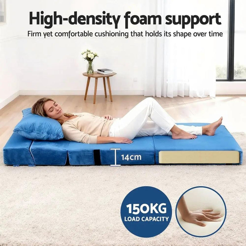SportZone.co.nz Furniture > Sofas > Sofas & Sofa Beds Artiss Convertible Folding Sofa Bed Armless Lounger Foam Floor Sofas Futons Couches Artiss Convertible Folding Sofa Bed Armless Lounger Foam Floor Sofas Futons Couches