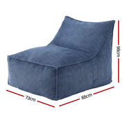 SportZone.co.nz Furniture > Sofas > Sofa Accessories Artiss Corduroy Bean Bag Chair Cover Blue | Soft Washable Lazy Sofa Cover Artiss Corduroy Bean Bag Chair Cover Blue | Soft Washable Lazy Sofa Cover