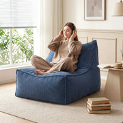 SportZone.co.nz Furniture > Sofas > Sofa Accessories Artiss Corduroy Bean Bag Chair Cover Blue | Soft Washable Lazy Sofa Cover Artiss Corduroy Bean Bag Chair Cover Blue | Soft Washable Lazy Sofa Cover
