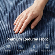 SportZone.co.nz Furniture > Sofas > Sofa Accessories Artiss Corduroy Bean Bag Chair Cover Blue | Soft Washable Lazy Sofa Cover Artiss Corduroy Bean Bag Chair Cover Blue | Soft Washable Lazy Sofa Cover