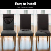 SportZone.co.nz Furniture > Dining > Dining Set Artiss Dining Chair Covers 6x Slipcovers Spandex Stretch Banquet Party Dark Grey Artiss Dining Chair Covers 6x Slipcovers Spandex Stretch Banquet Party Dark Grey