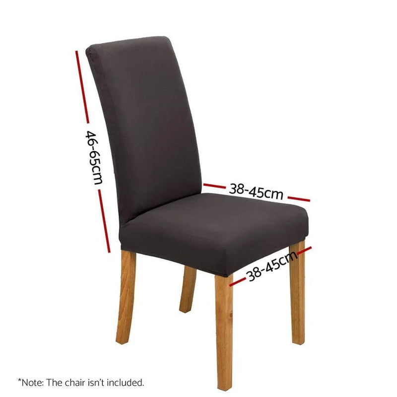 SportZone.co.nz Furniture > Dining > Dining Set Artiss Dining Chair Covers 6x Slipcovers Spandex Stretch Banquet Party Dark Grey Artiss Dining Chair Covers 6x Slipcovers Spandex Stretch Banquet Party Dark Grey