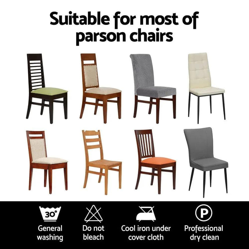 SportZone.co.nz Furniture > Dining > Dining Set Artiss Dining Chair Covers 6x Slipcovers Spandex Stretch Banquet Party Dark Grey Artiss Dining Chair Covers 6x Slipcovers Spandex Stretch Banquet Party Dark Grey