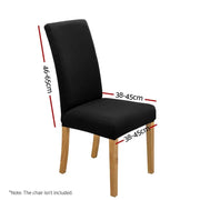SportZone.co.nz Furniture > Dining > Dining Set Artiss Dining Chair Covers 6x Slipcovers Spandex Stretch Banquet Wedding Black Artiss Dining Chair Covers 6x Slipcovers Spandex Stretch Banquet Wedding Black