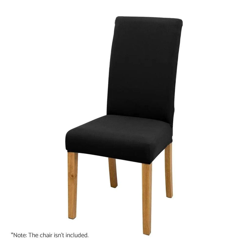 SportZone.co.nz Furniture > Dining > Dining Set Artiss Dining Chair Covers 6x Slipcovers Spandex Stretch Banquet Wedding Black Artiss Dining Chair Covers 6x Slipcovers Spandex Stretch Banquet Wedding Black
