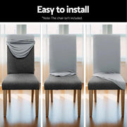 SportZone.co.nz Furniture > Dining > Dining Set Artiss Dining Chair Covers 6x Slipcovers Spandex Stretch Banquet Wedding Grey Artiss Dining Chair Covers 6x Slipcovers Spandex Stretch Banquet Wedding Grey