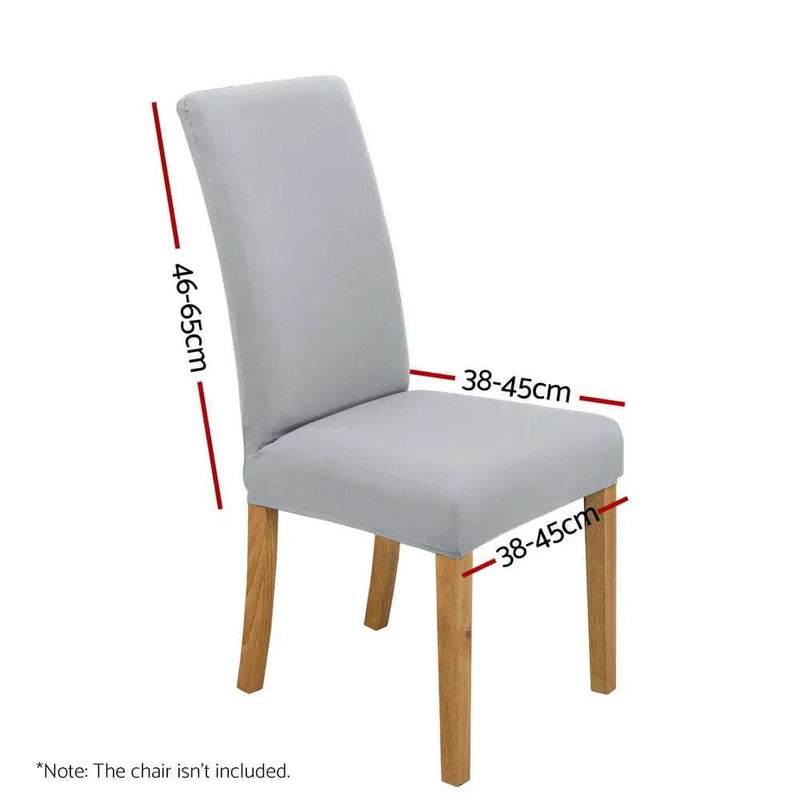 SportZone.co.nz Furniture > Dining > Dining Set Artiss Dining Chair Covers 6x Slipcovers Spandex Stretch Banquet Wedding Grey Artiss Dining Chair Covers 6x Slipcovers Spandex Stretch Banquet Wedding Grey