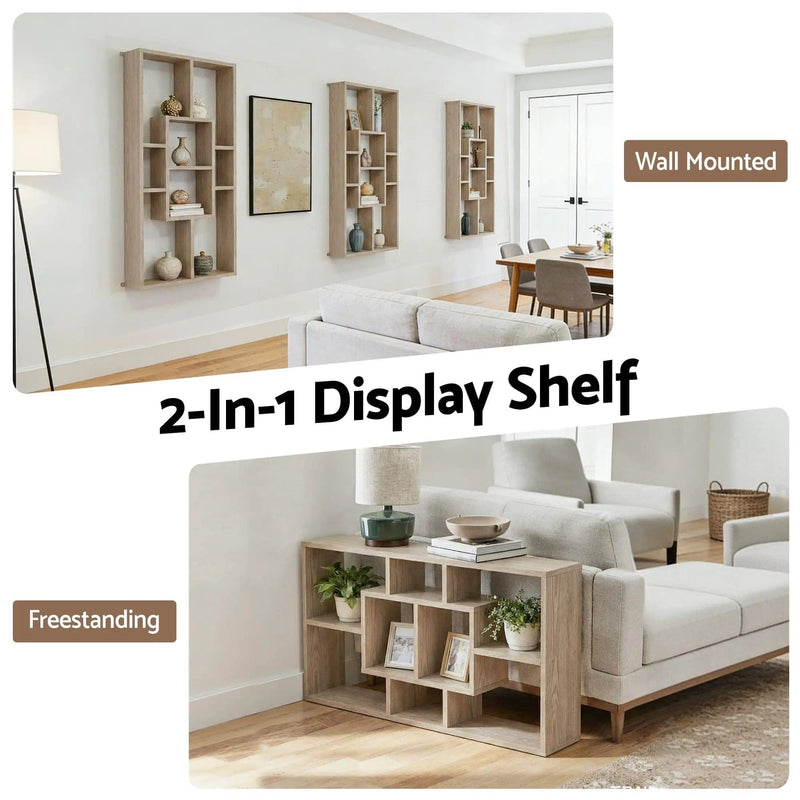 SportZone.co.nz Furniture > Living Room > Bookcases & Shelves Artiss Floating Wall Shelves Bookshelf Wood Artiss Floating Wall Shelves Bookshelf Wood