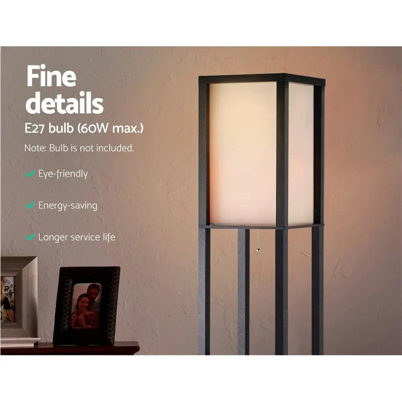 SportZone.co.nz Home & Garden > Lighting Artiss Floor Lamp 3 Tier Shelf Shelf Storage LED Light Stand Home Room Vintage Black Artiss Floor Lamp 3 Tier Shelf Shelf Storage LED Light Stand Home Room Vintage Black