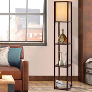 SportZone.co.nz Home & Garden > Lighting Artiss Floor Lamp 3 Tier Shelf Storage LED Light Stand Home Room Vintage Brown Artiss Floor Lamp 3 Tier Shelf Storage LED Light Stand Home Room Vintage Brown