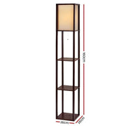 SportZone.co.nz Home & Garden > Lighting Artiss Floor Lamp 3 Tier Shelf Storage LED Light Stand Home Room Vintage Brown Artiss Floor Lamp 3 Tier Shelf Storage LED Light Stand Home Room Vintage Brown