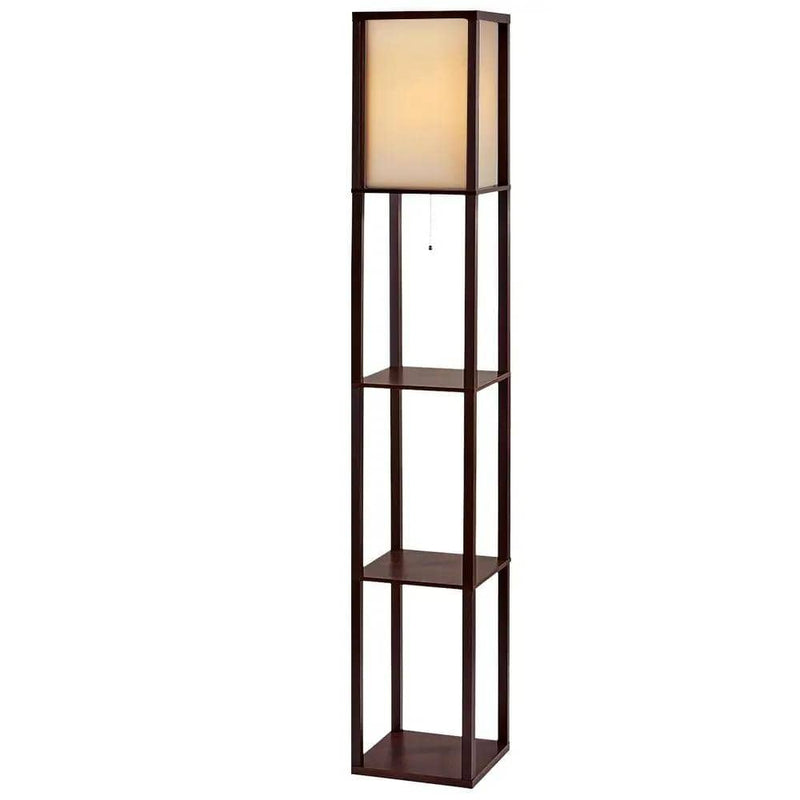 SportZone.co.nz Home & Garden > Lighting Artiss Floor Lamp 3 Tier Shelf Storage LED Light Stand Home Room Vintage Brown Artiss Floor Lamp 3 Tier Shelf Storage LED Light Stand Home Room Vintage Brown