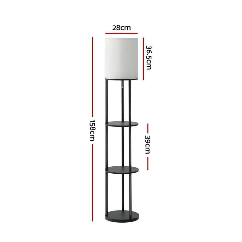 SportZone.co.nz Home & Garden > Lighting > Floor Lamps Artiss Floor Lamp 3 Tier Shelf Storage LED Light Stand Home Room Vintage Round Artiss Floor Lamp 3 Tier Shelf Storage LED Light Stand Home Room Vintage Round