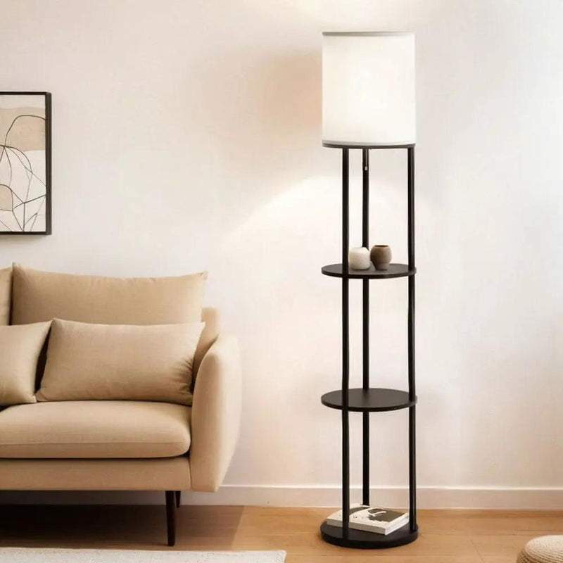 SportZone.co.nz Home & Garden > Lighting > Floor Lamps Artiss Floor Lamp 3 Tier Shelf Storage LED Light Stand Home Room Vintage Round Artiss Floor Lamp 3 Tier Shelf Storage LED Light Stand Home Room Vintage Round