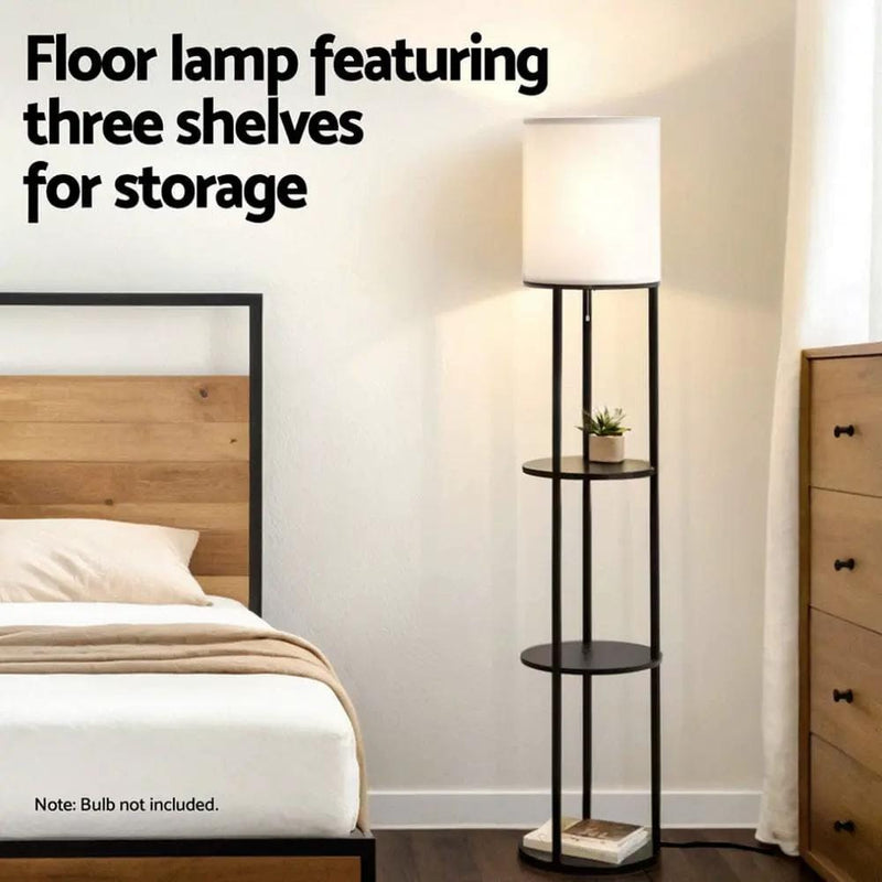 SportZone.co.nz Home & Garden > Lighting > Floor Lamps Artiss Floor Lamp 3 Tier Shelf Storage LED Light Stand Home Room Vintage Round Artiss Floor Lamp 3 Tier Shelf Storage LED Light Stand Home Room Vintage Round