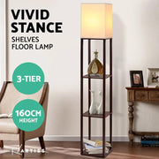SportZone.co.nz Furniture > Bedroom Artiss Floor Lamp 3 Tier Shelf Storage LED Light Stand Home Room Vintage White Artiss Floor Lamp 3 Tier Shelf Storage LED Light Stand Home Room Vintage White