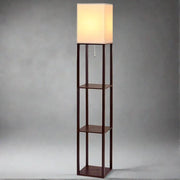 SportZone.co.nz Furniture > Bedroom Artiss Floor Lamp 3 Tier Shelf Storage LED Light Stand Home Room Vintage White Artiss Floor Lamp 3 Tier Shelf Storage LED Light Stand Home Room Vintage White