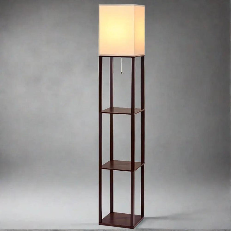 SportZone.co.nz Furniture > Bedroom Artiss Floor Lamp 3 Tier Shelf Storage LED Light Stand Home Room Vintage White Artiss Floor Lamp 3 Tier Shelf Storage LED Light Stand Home Room Vintage White