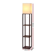 SportZone.co.nz Furniture > Bedroom Artiss Floor Lamp 3 Tier Shelf Storage LED Light Stand Home Room Vintage White Artiss Floor Lamp 3 Tier Shelf Storage LED Light Stand Home Room Vintage White