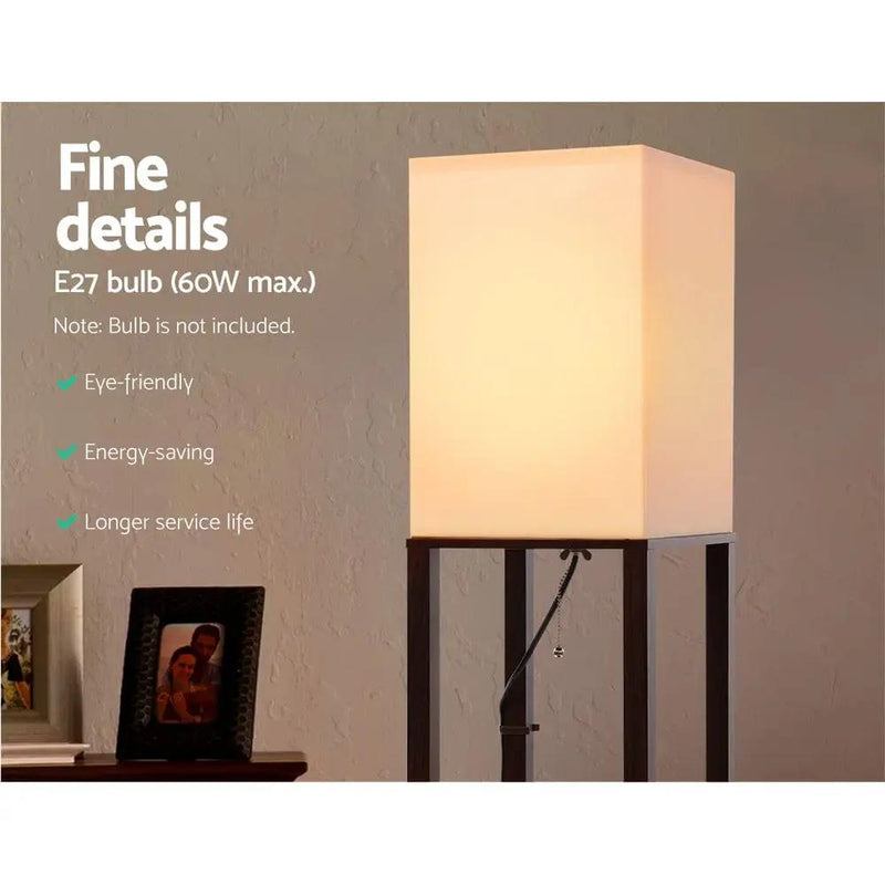 SportZone.co.nz Furniture > Bedroom Artiss Floor Lamp 3 Tier Shelf Storage LED Light Stand Home Room Vintage White Artiss Floor Lamp 3 Tier Shelf Storage LED Light Stand Home Room Vintage White
