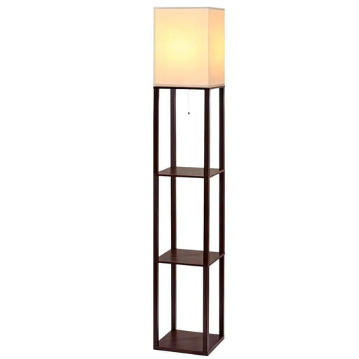 SportZone.co.nz Furniture > Bedroom Artiss Floor Lamp 3 Tier Shelf Storage LED Light Stand Home Room Vintage White Artiss Floor Lamp 3 Tier Shelf Storage LED Light Stand Home Room Vintage White