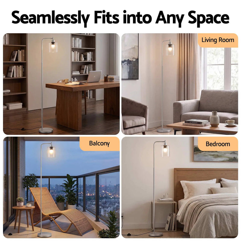 SportZone.co.nz Home & Garden > Lighting > Floor Lamps Artiss Floor Lamp Modern Industrial Standing Light with Clear Glass Shade, Silver Metal Tall Lamp for Living Room, Bedroom & Office, Anti-Tipping Weighted Base & Foot Switch (Bulb Not Included) Artiss Floor Lamp Modern Industrial Standing Light with Clear Glass Shade, Silver Metal Tall Lamp for Living Room, Bedroom & Office, Anti-Tipping Weighted Base & Foot Switch (Bulb Not Included)