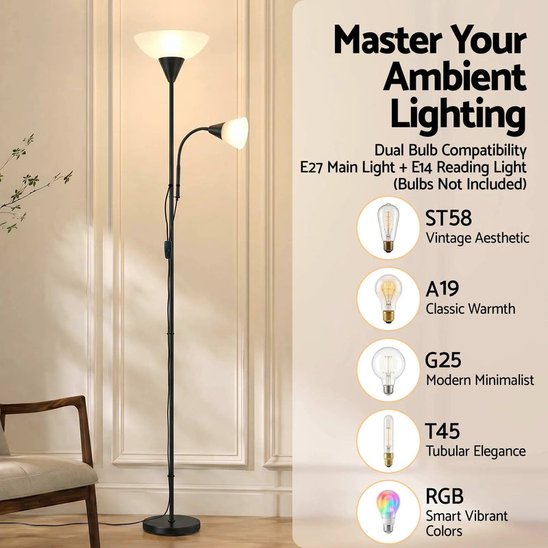 SportZone.co.nz Home & Garden > Lighting > Floor Lamps Artiss Floor Lamp Mother and Child Modern Home Living Room Office Reading Black Artiss Floor Lamp Mother and Child Modern Home Living Room Office Reading Black