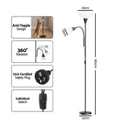 SportZone.co.nz Home & Garden > Lighting > Floor Lamps Artiss Floor Lamp Mother and Child Modern Home Living Room Office Reading Black Artiss Floor Lamp Mother and Child Modern Home Living Room Office Reading Black