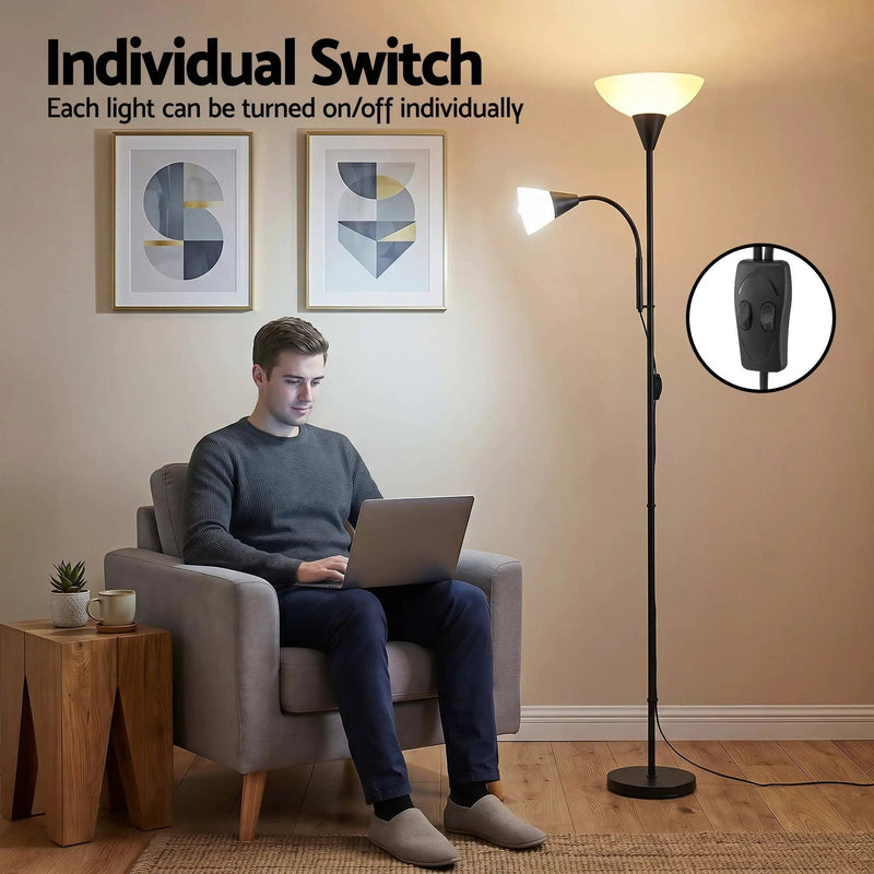 SportZone.co.nz Home & Garden > Lighting > Floor Lamps Artiss Floor Lamp Mother and Child Modern Home Living Room Office Reading Black Artiss Floor Lamp Mother and Child Modern Home Living Room Office Reading Black