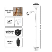 SportZone.co.nz Home & Garden > Lighting > Floor Lamps Artiss Floor Lamp Mother and Child Modern Home Living Room Office Reading Silver Artiss Floor Lamp Mother and Child Modern Home Living Room Office Reading Silver