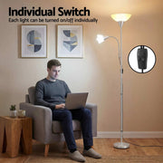 SportZone.co.nz Home & Garden > Lighting > Floor Lamps Artiss Floor Lamp Mother and Child Modern Home Living Room Office Reading Silver Artiss Floor Lamp Mother and Child Modern Home Living Room Office Reading Silver